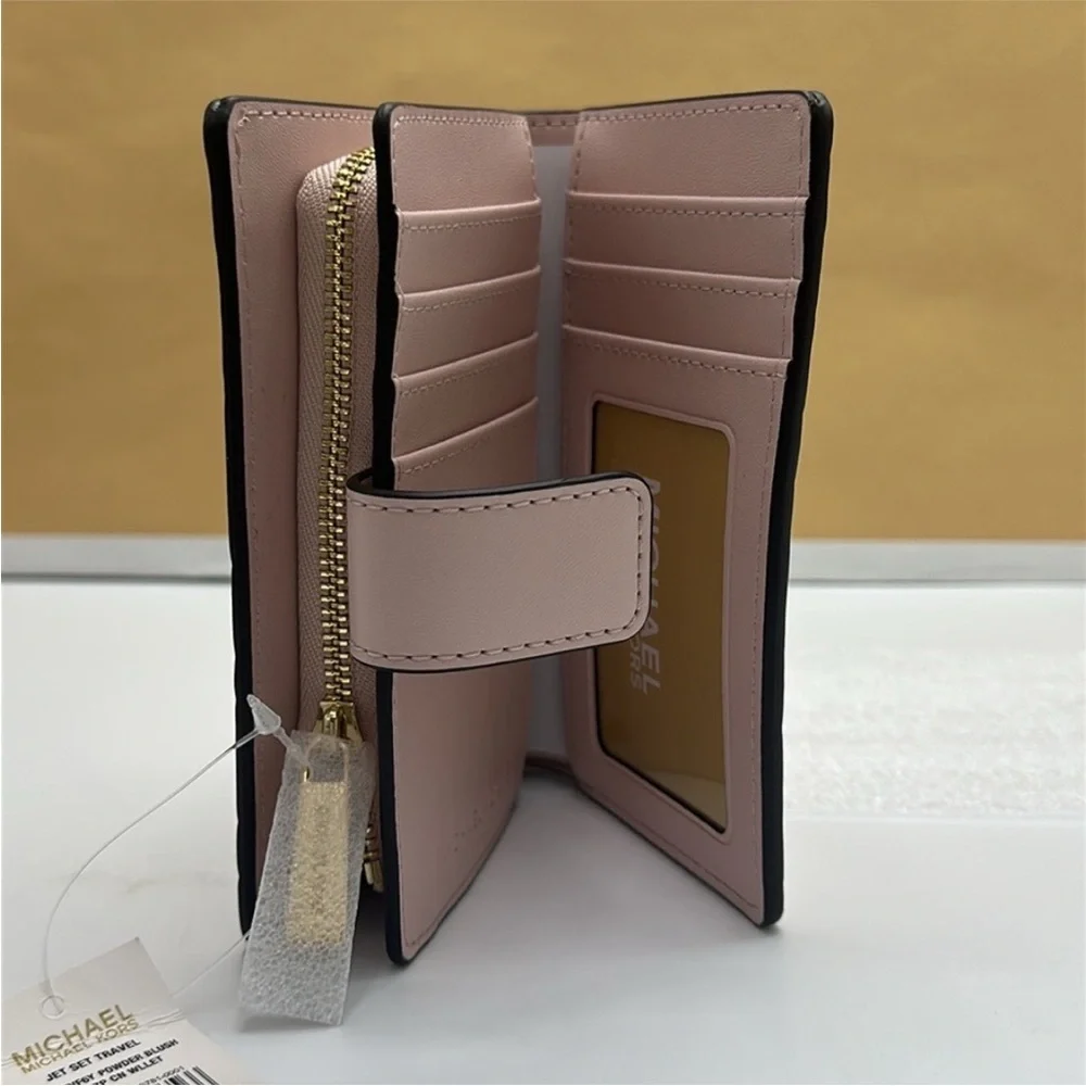 Michael Kors Pink and White Floral Wallet